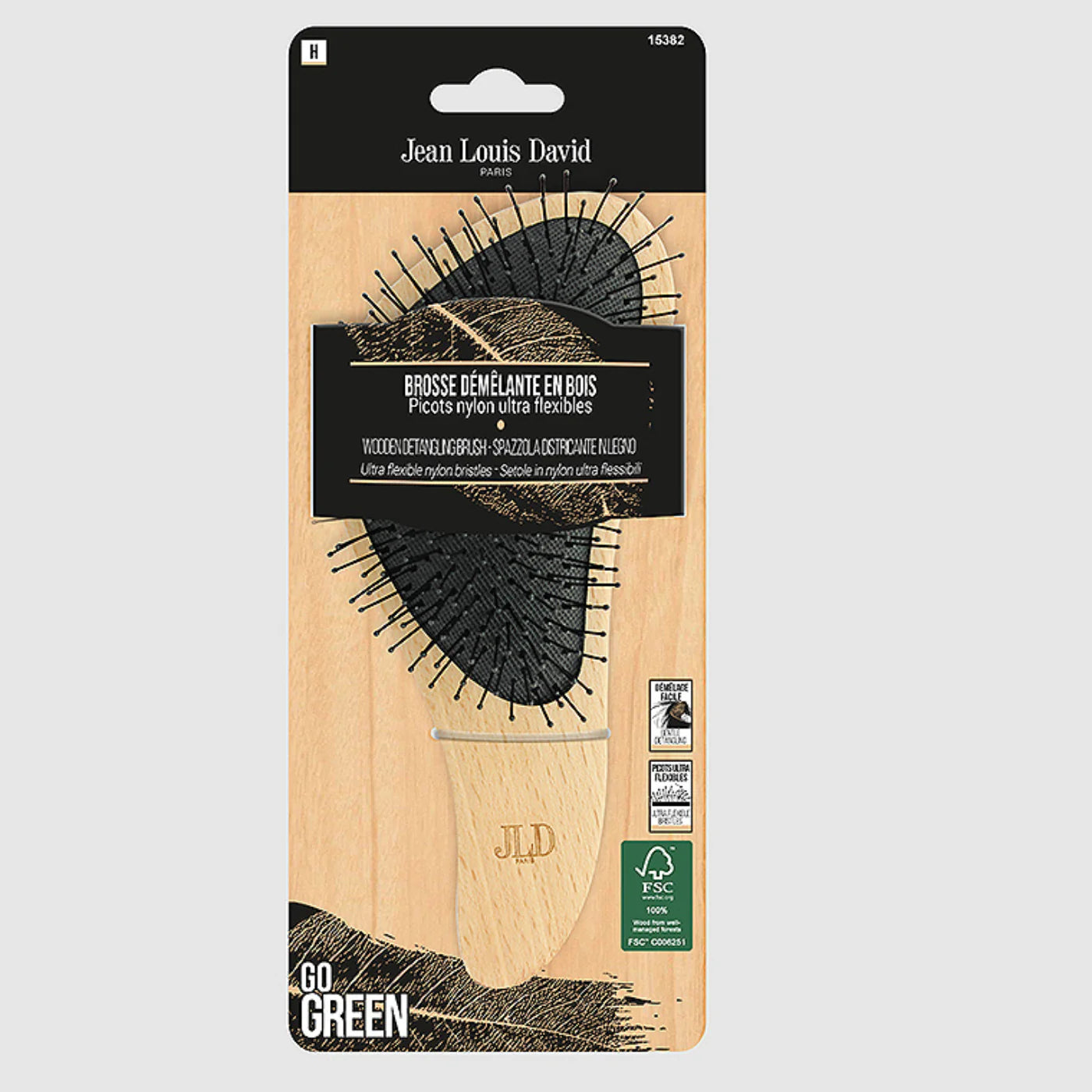 Brosse Démélante en Bois Nylon - Jean Louis David - 15382