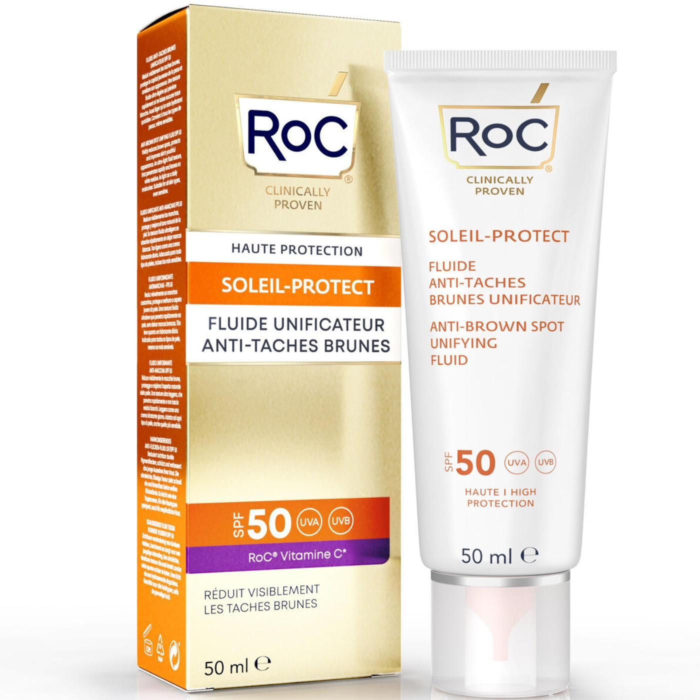 Protection Solaire Fluide Anti-Tâches Brunes Unificateur SPF50 - Roc 800084