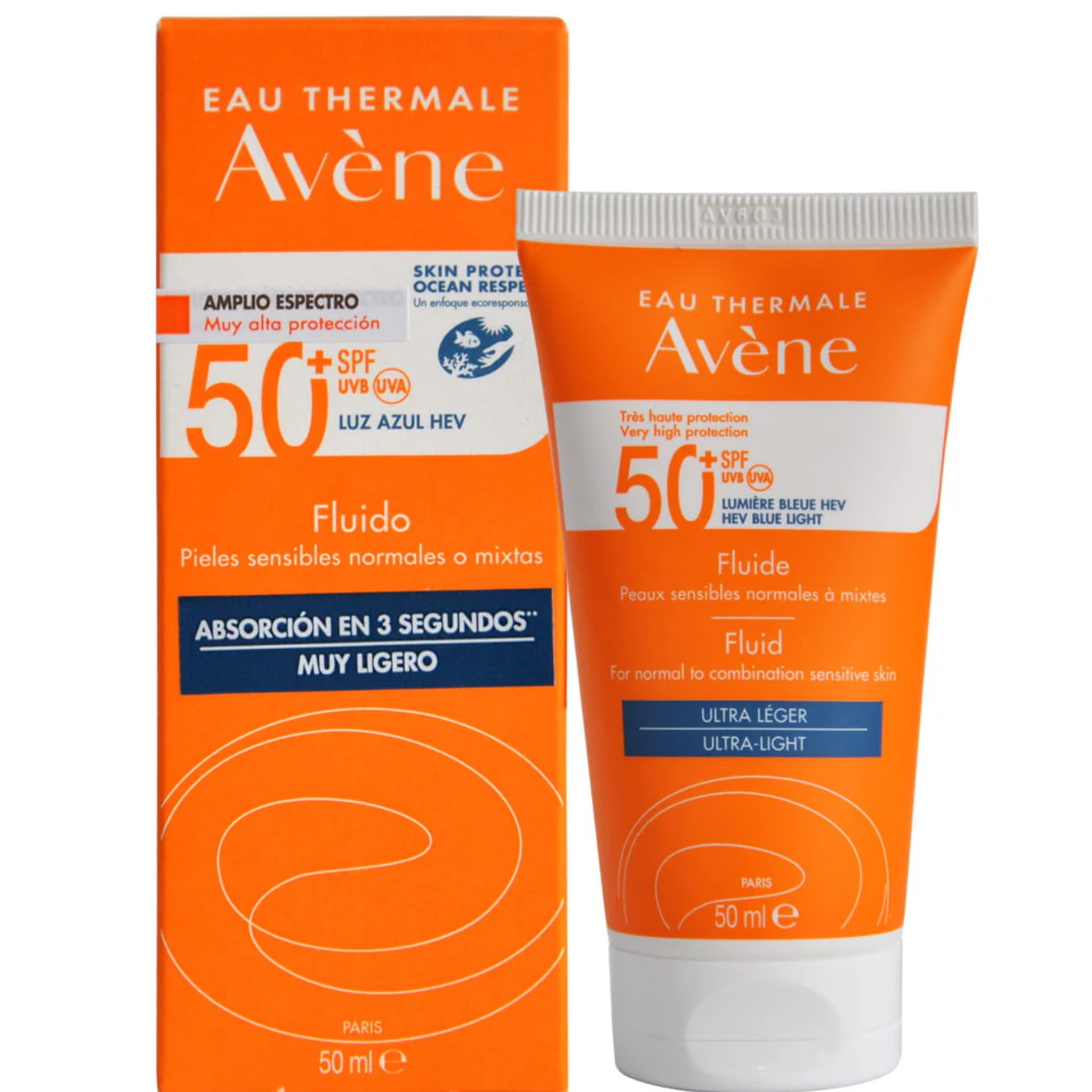 Avène Fluide SPF50+ Peaux Normales à Mixtes 50 ml