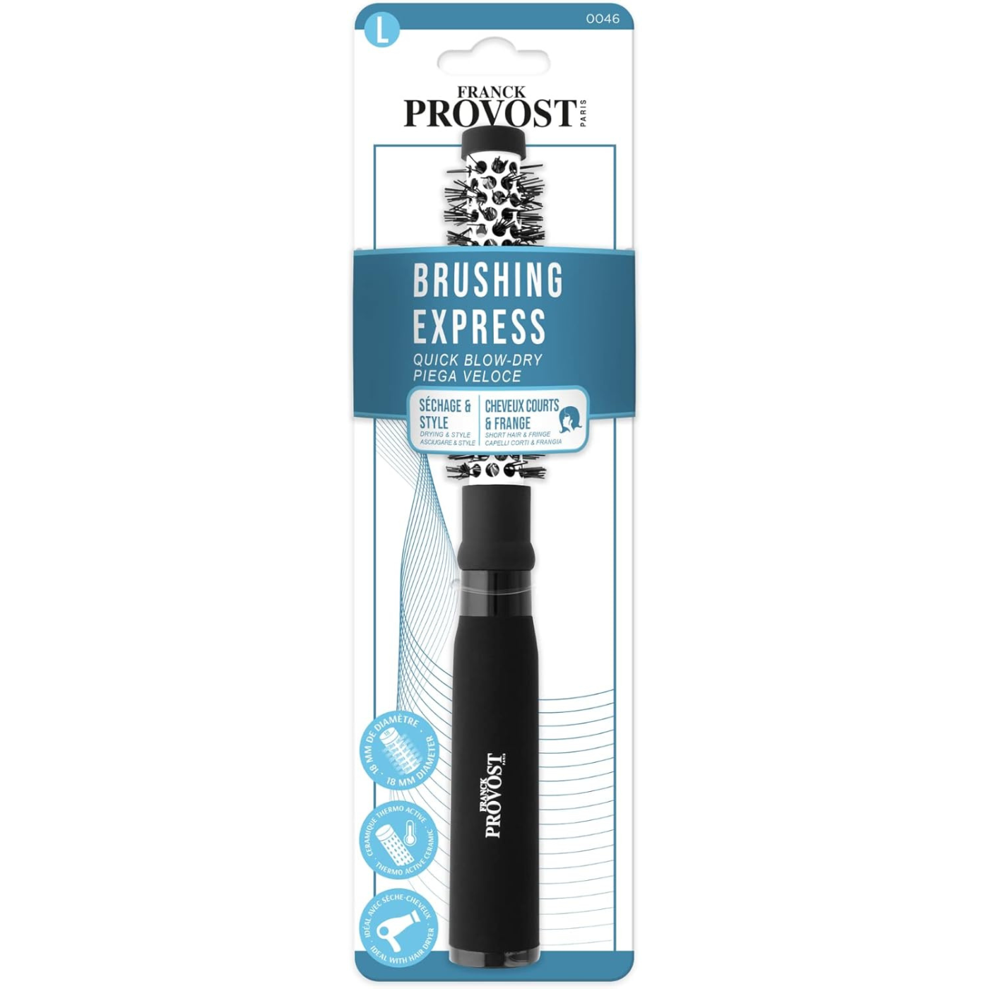 Brosse Pro Ronde Brushing Céramique  Picots Nylon 0046 Franck Provost