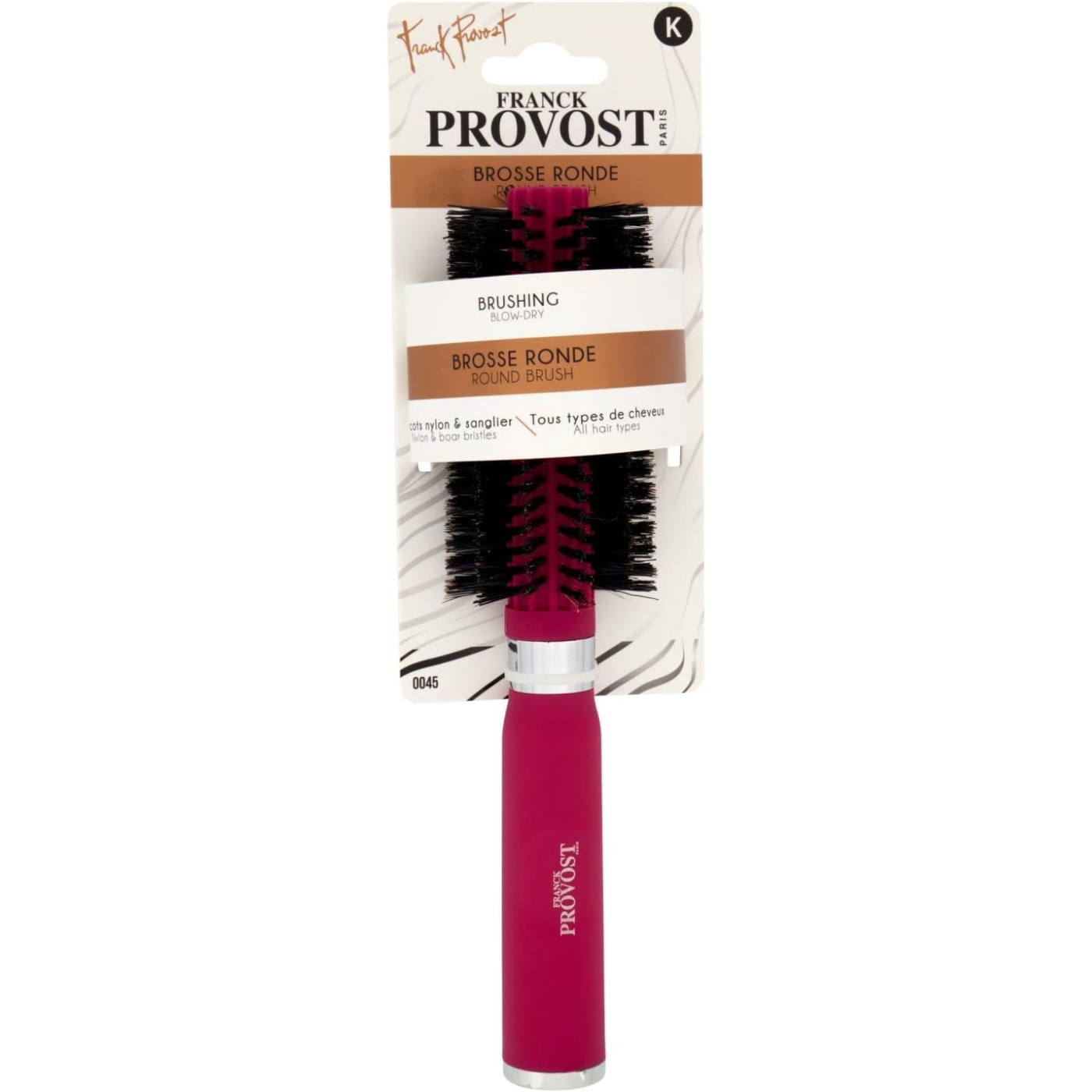 Brosse Pro Ronde Picots Mixtes, Sanglier + Nylon 0045 Franck Provost -
