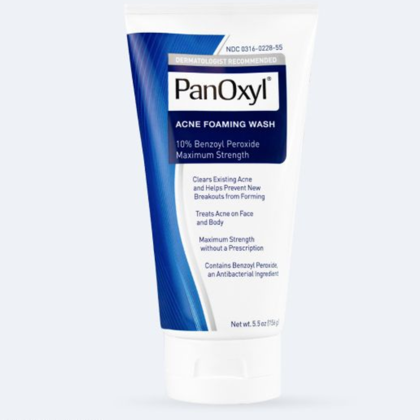 Acné Moussant Nettoyant Peroxyde de Benzoyle 10% -Panoxyl -165g- 228551