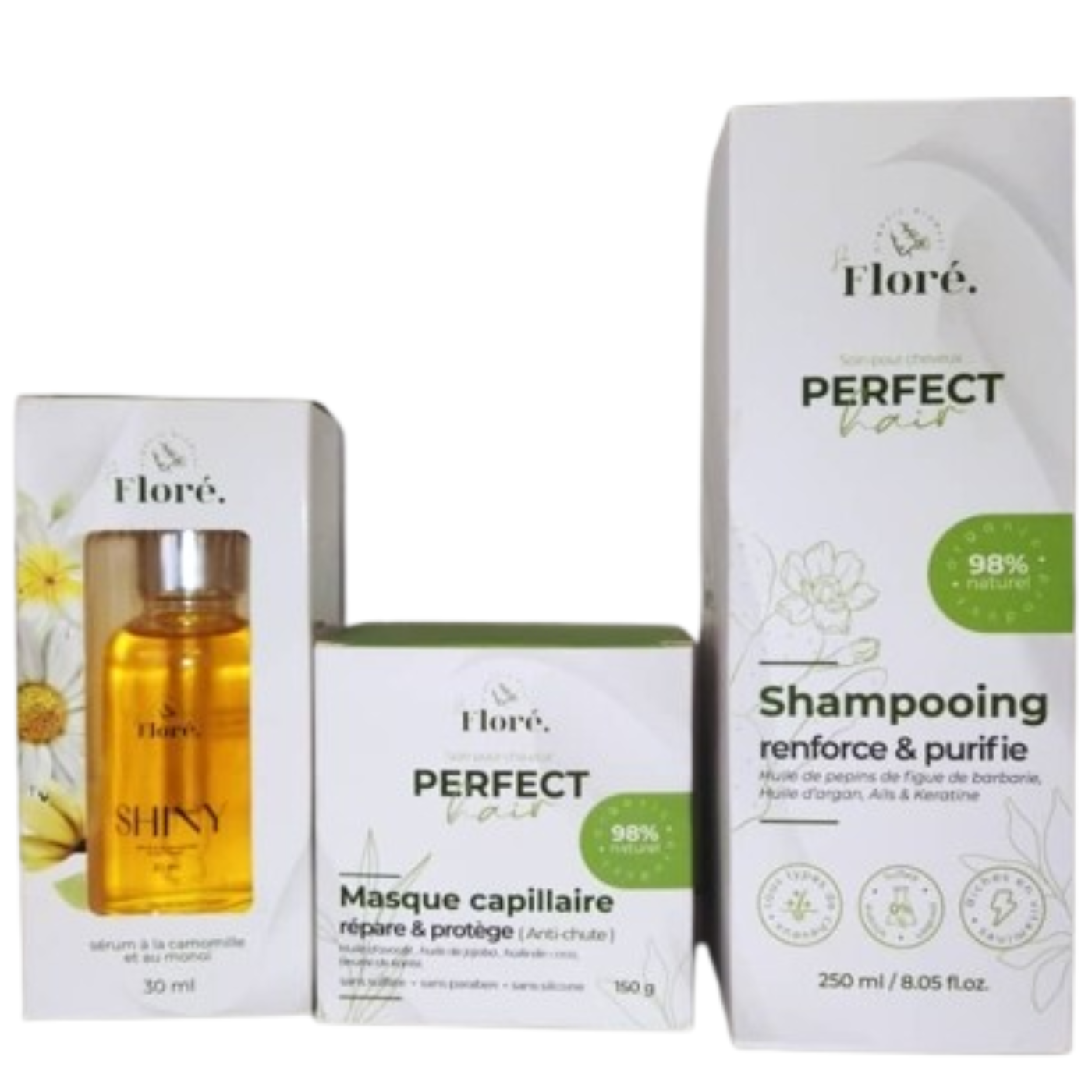 Pack (Shampooing ,Masque et Sérum ) Capillaire - Floré -